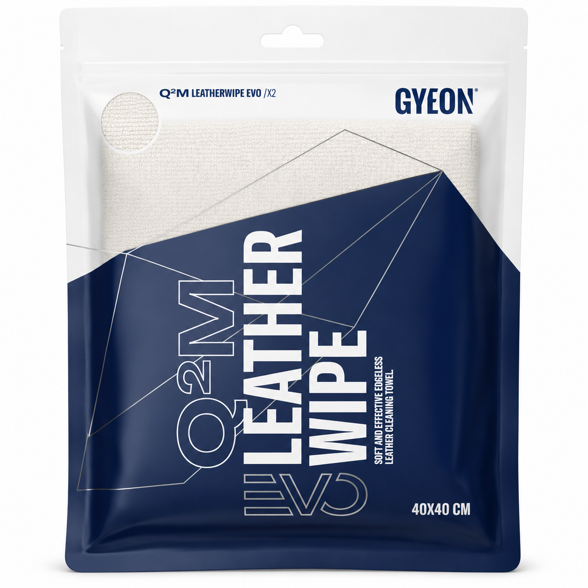 Gyeon Q²M LeatherWipe EVO 2-Pack (40 × 40 cm) – mikrovláknové utěrky na kůži