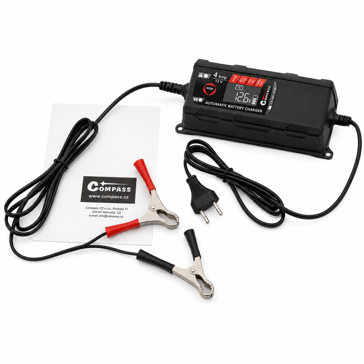 Nabíječka autobaterií 4Amp 12V