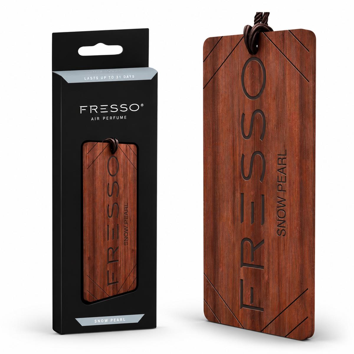 Dřevěný přívěsek Fresso SNOW PEARL